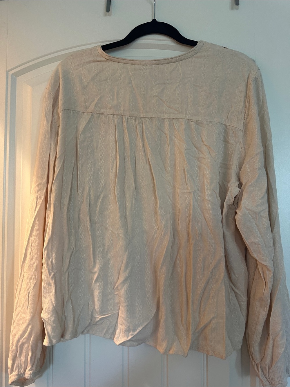 Women’s Cream Embroidered Square-Neck Peasant Top Knox rose - Picture 5 of 5